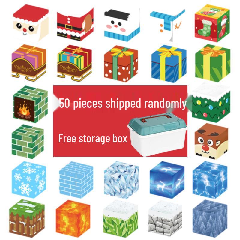 

Трансграничный Рождественский Магнитный Кубик-Конструктор для Детей – Развивающая DIY Модель Игрушка 2.3 * 2.3 CM