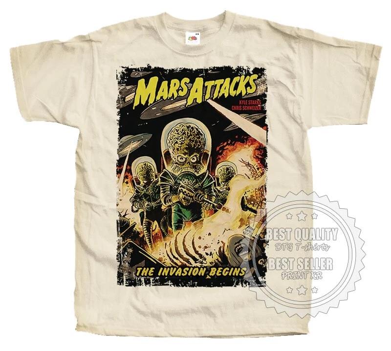 

Mars Attack 1996 T SHIRT Tee V41 Movie Poster Natural Beige all sizes S to 5XL M