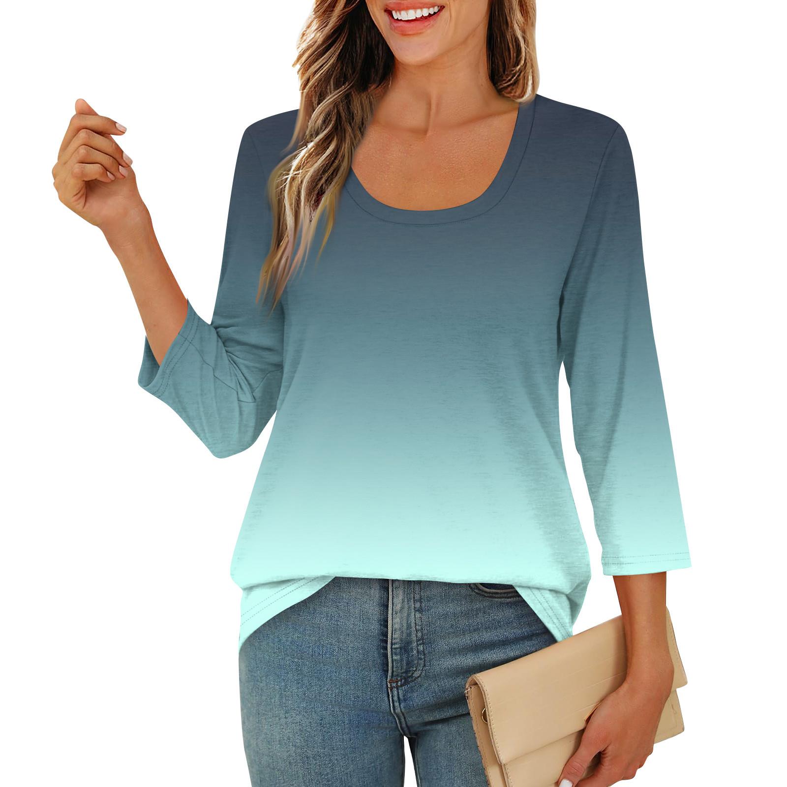 

Женская рабочая рубашка с плиссировкой и рукавом 3/4, рубашка с V-образным вырезом, повседневная рубашка с завязками на талии, деловая рубашка S тёмно-синий