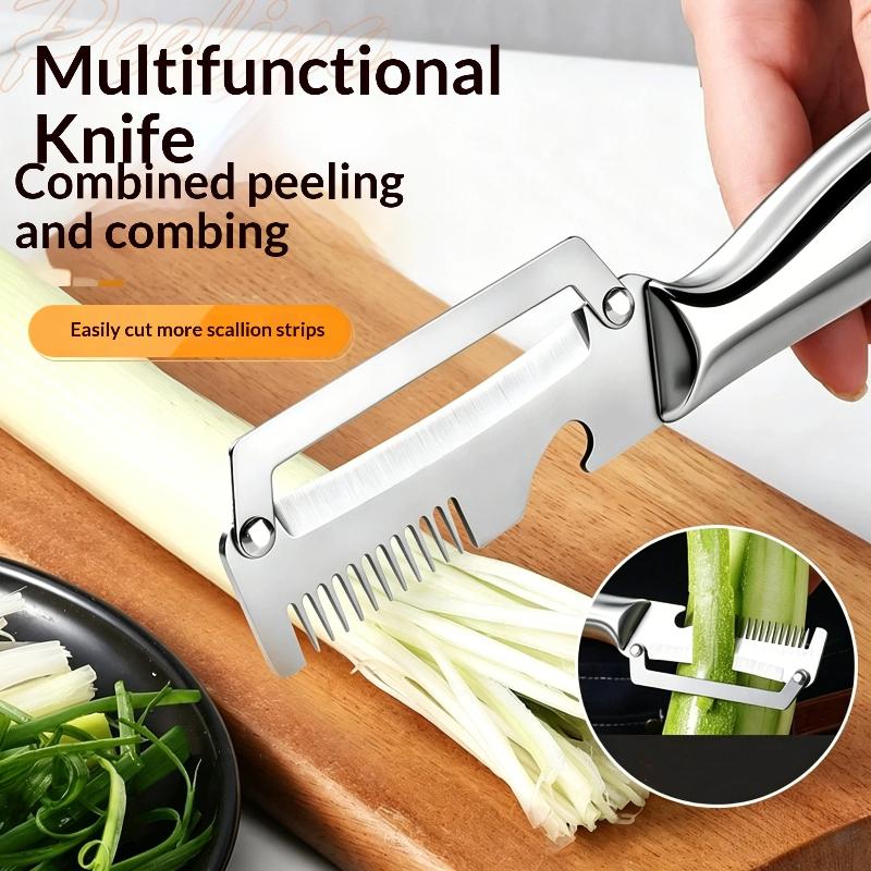Multifunctional 3-In-1 Stainless Steel Peeler Vegetable & Fruit Slicer Shredder Versatile Kitchen Tool For Peeling Shredding