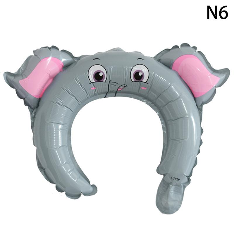 5pcs Cute Headband Balloon Cute Cartoon Animal Balloon Kids Birthday Party Decoration Baby Shower Children's Toys