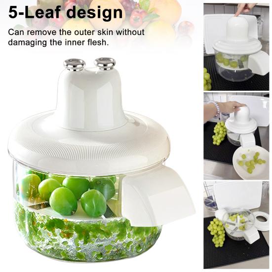 Electric Grape Peeling Machine Automatic Fruit Peeler Fruit Skin Remover Machine Kitchen Precision Peeler for Grapes Cherry Tomatoes Garlic