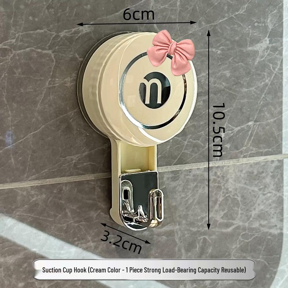 Powerful Suction Hook – No-Drill, No-Trace Adhesive for Bathroom Doors and Walls, Ideal for Towels and Clothes.