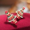 Minialist Gorgeous Women Christmas Tree Stud Earrings Colorful Enamel Party Accessories Fashion Festival Cozy Jewelry