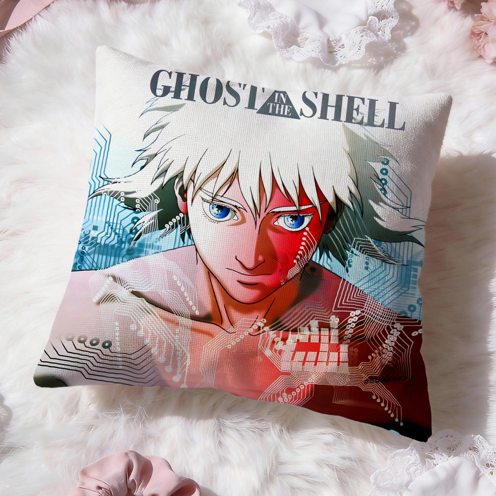 g-Ghost in the Shell Cushion Cover Premium Comfort Reversible Pillow Cove -Two in One Design for Any Room & Car Interior