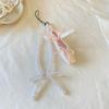 Elegant Pearls Ballet Shoe Phone Charm Handmade Sturdy Pendant for Phone and Bag Versatile Use Fashion Accessory