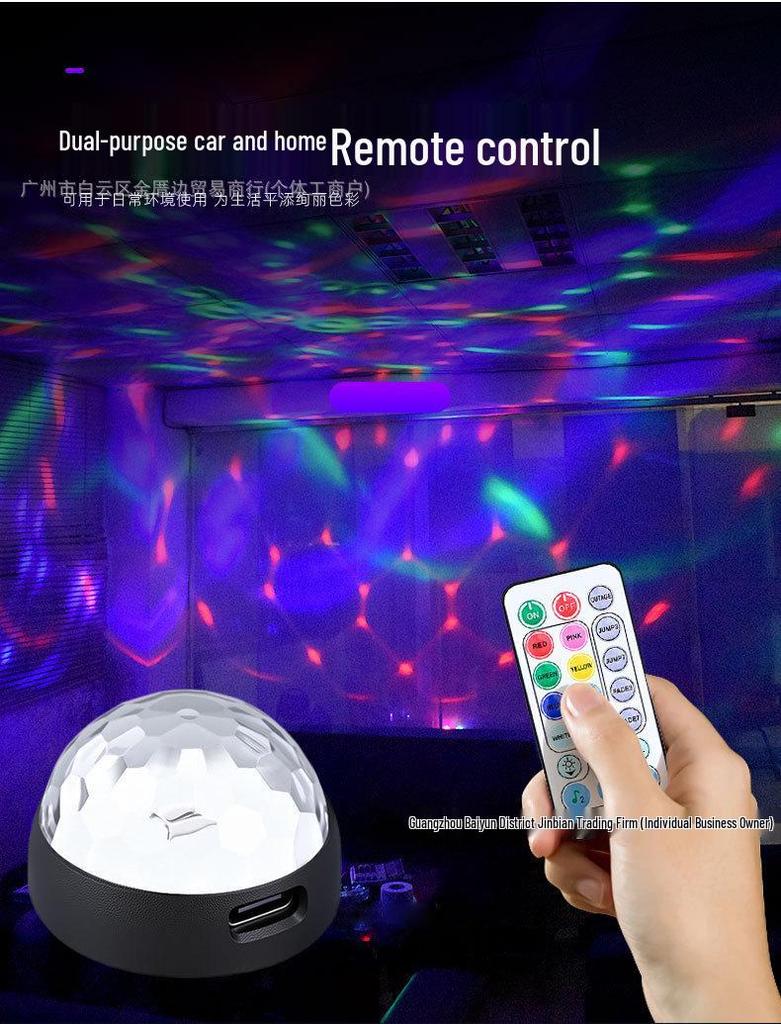 Car USB LED Starlight Interior Atmosphere Light with Remote Control