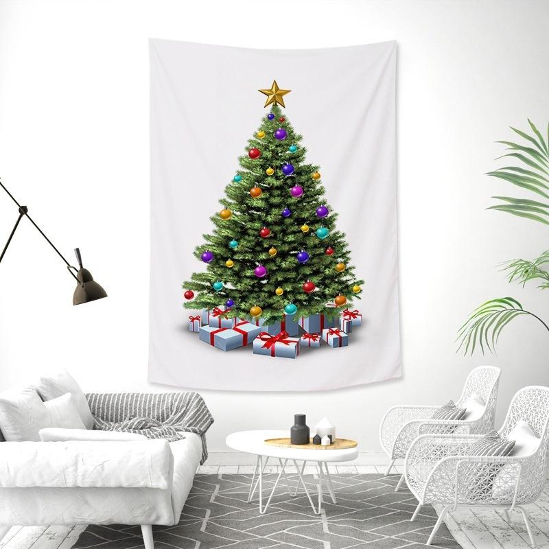 Christmas tree tapestry holiday party decoration  background cloth living room bed dormitory  home