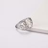 Women Vintage Flower Finger Rings Elegant Stainless Steel Rose Gold Casual Ring Anniversary Valentine's Day Gift