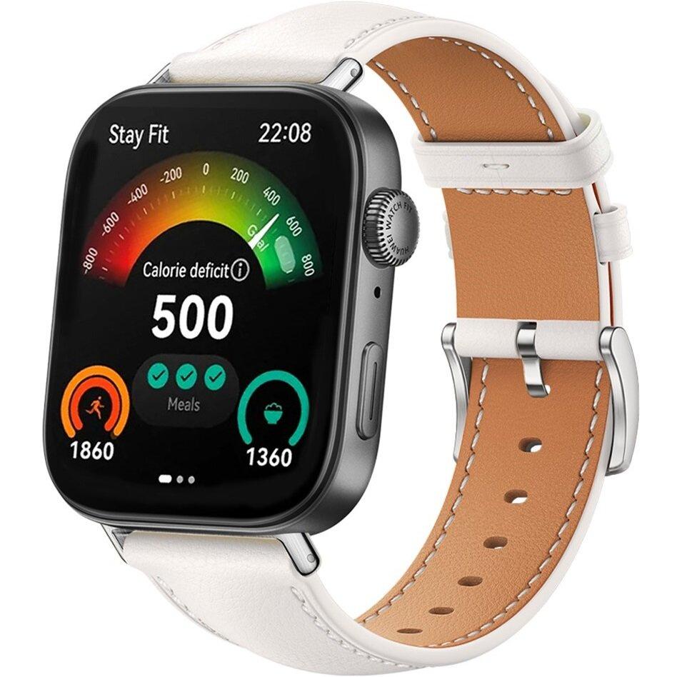 Leather Strap for Huawei Watch Fit 4 / 4 Pro / 3, Beige