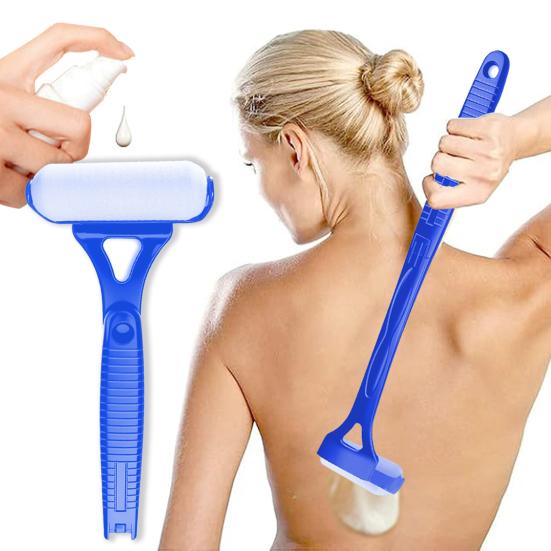 Bear Back Lotion Applicator with Reusable Rollers Foldable Long Handle Smooth Application Lotion Roller