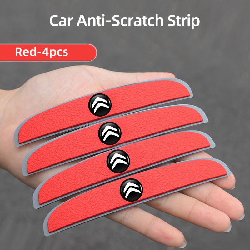 4Pcs Car Styling Door Side Edge Anti-collision Bumper Strip Sticker Rearview Mirror Anti-scratch Glue Sticker For Citroen C4 C3