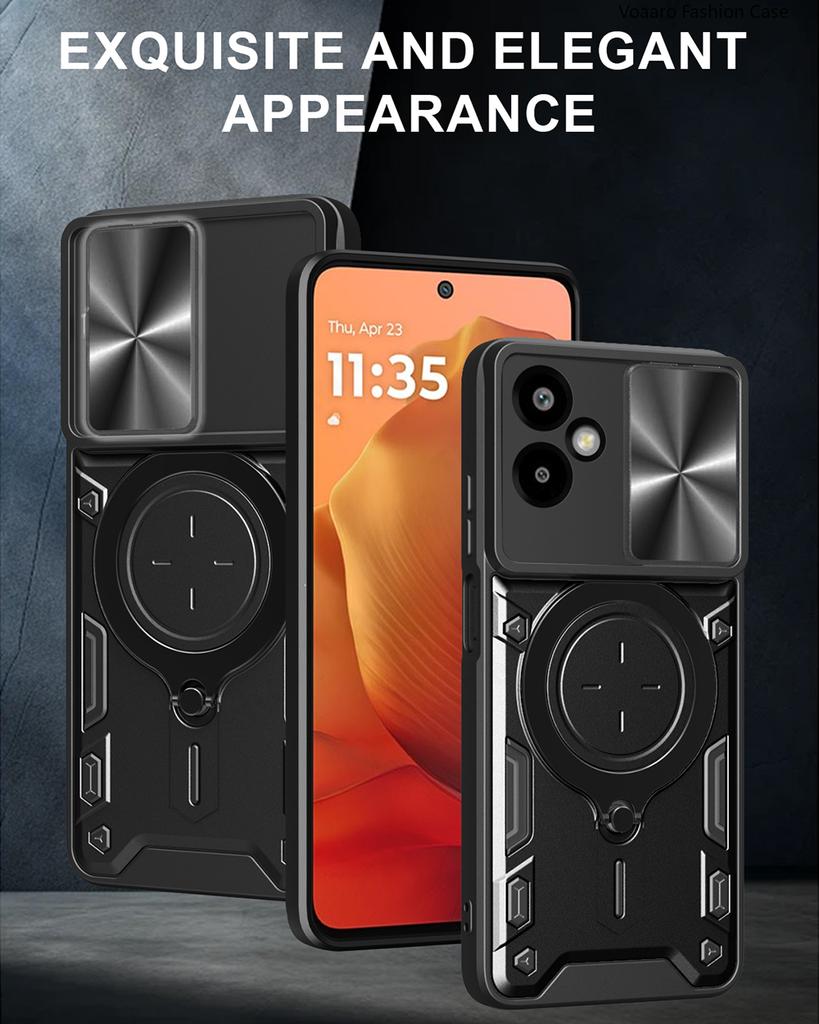 Slide Lens Armor Funda for Samsung Galaxy F06 5G Case for Samsung Galaxy M06 5G A06 4G A05 Case Magnetic Ring Stand Holder Cover