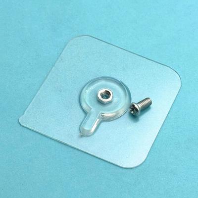 1Pcs Self-Adhesive Hook Strong Adhesive Nails Hooks Poster Seamless Wall Sticker Hook Transparent Kitchen Bathroom Screw Holder