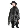 Autumn And Winter New Cashmere Cape Cashew Flower Fashionable Warm Split Shawl