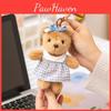 Teddy Hoodie Dress Bear Keychain Plush Toy Stuffed Doll Bag Decoration Gift