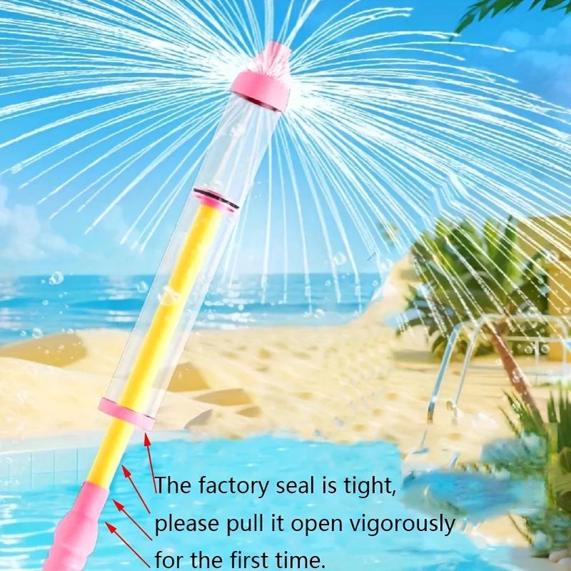 1 Stück Sommer-Feuerwerk-Wasserpistole, Perfektes Geschenk für Wasserballon-Schlachten und Strandaktivitäten, Große Zug-Springbrunnen-Wasserpistole