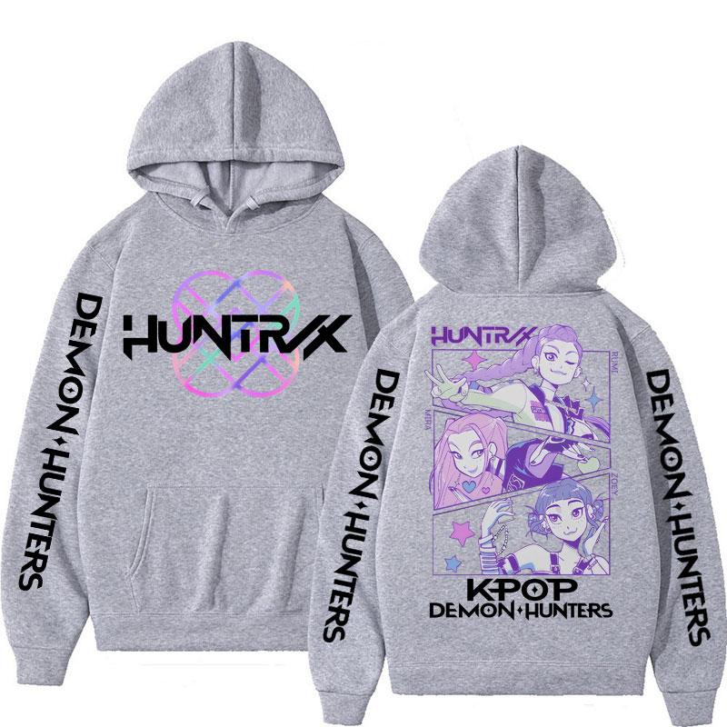 KPop New Movie Demon Hunters Graphic Hoodie Men Women Fashion Harajuku Manga Hooded Sweatshirt Fleece Warm Oversized Tracksuit