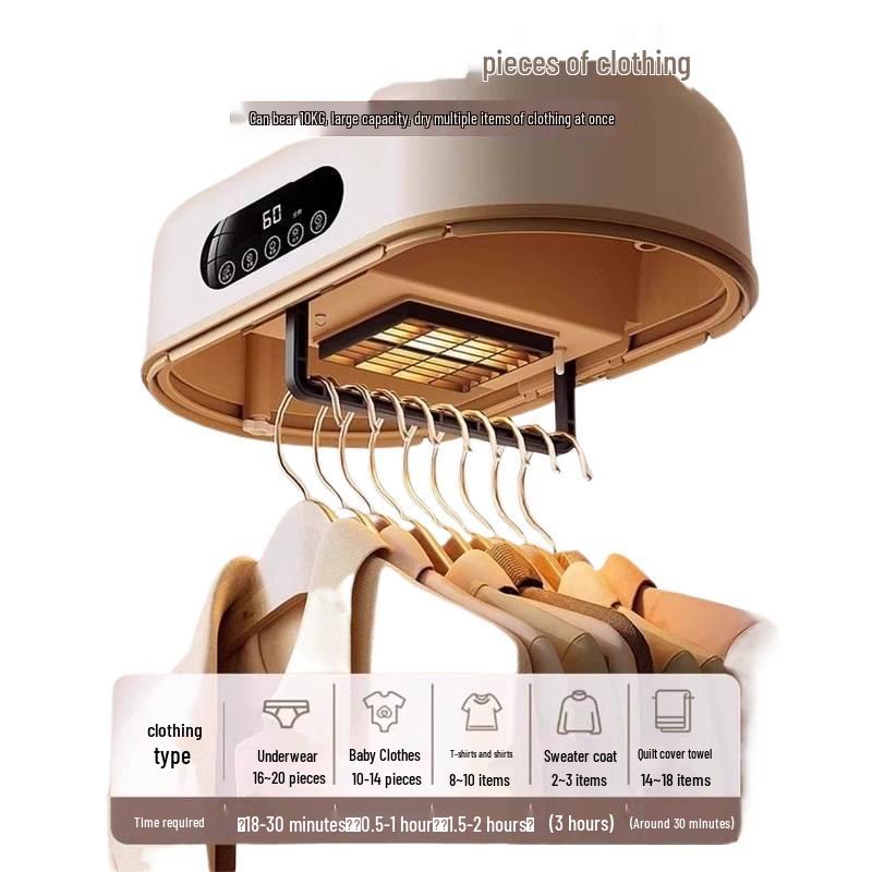 Compact Foldable Automatic Clothes Dryer for Home and Dorm Use