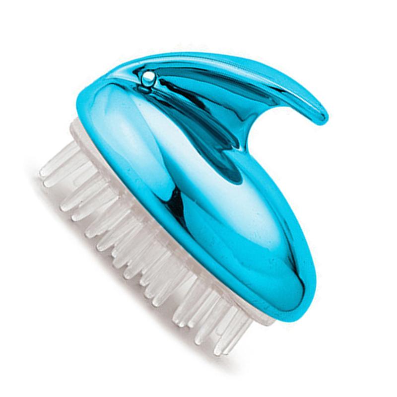 Щетка для волос мягкая силиконовая съемная глубокая очистка уменьшение перхоти массажная щетка для кожи головы синяя синий