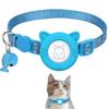 Cat Accessory Custom Reflective Pet Cat Collar for Airtag Protective Holder Silicone WaterProof Air Tag Case Collar with Bell
