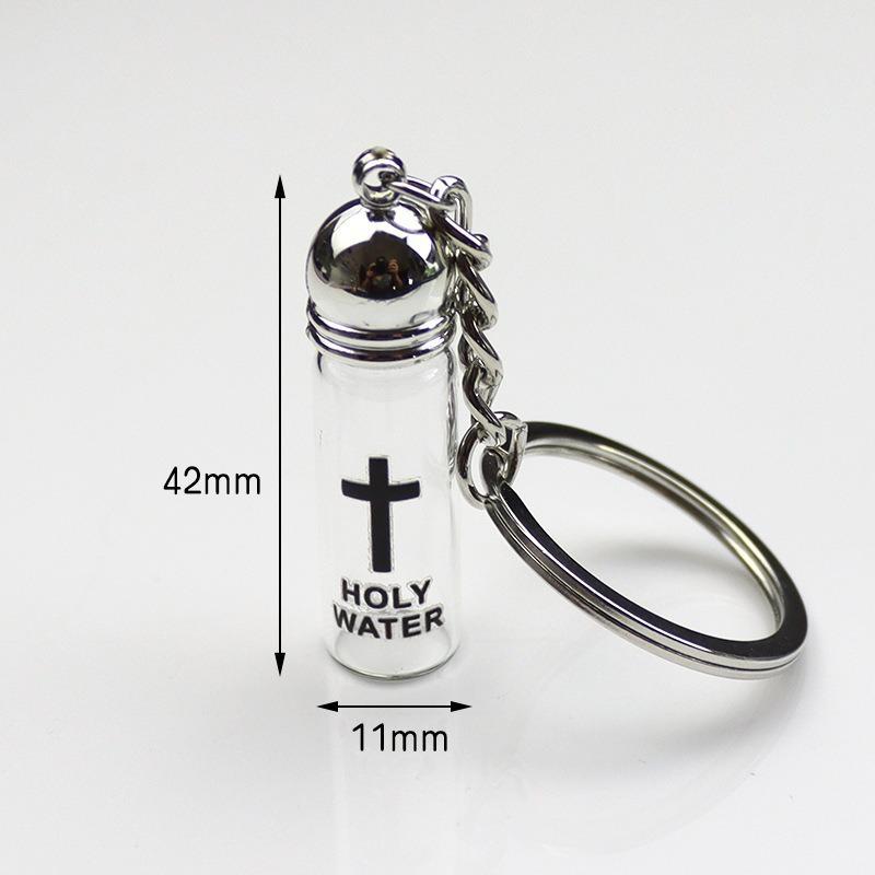 Chaveiro de Garrafa Vazia de Vidro Pingente Transparente Frascos de Óleos Essenciais Perfume Mini Garrafa dos Desejos Chaveiro Para Artesanato DIY
