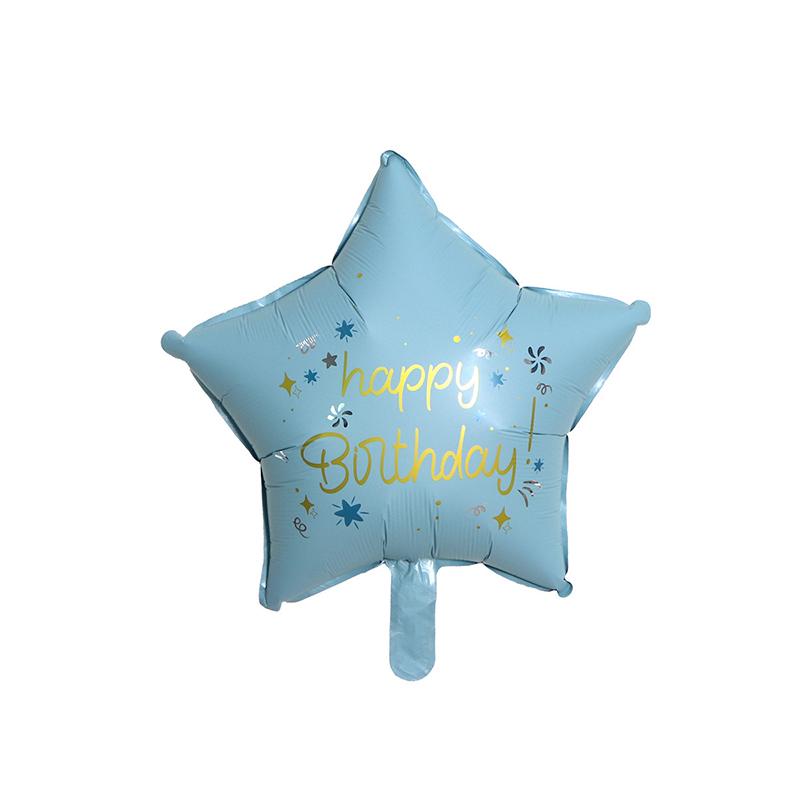

18Inch Happy Birthday Print Star Foil Balloons Kids Birthday Party Decoration Helium Air Globos Baby Shower Decoration