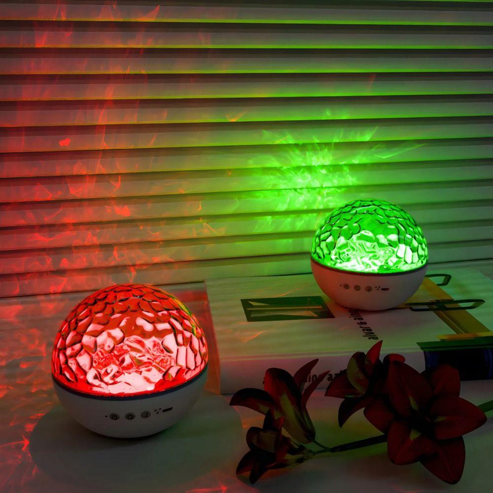Portable Music Box Water Wave Projection Lamp Atmosphere Gifts Night Lights for Model Nightlight Ceiling