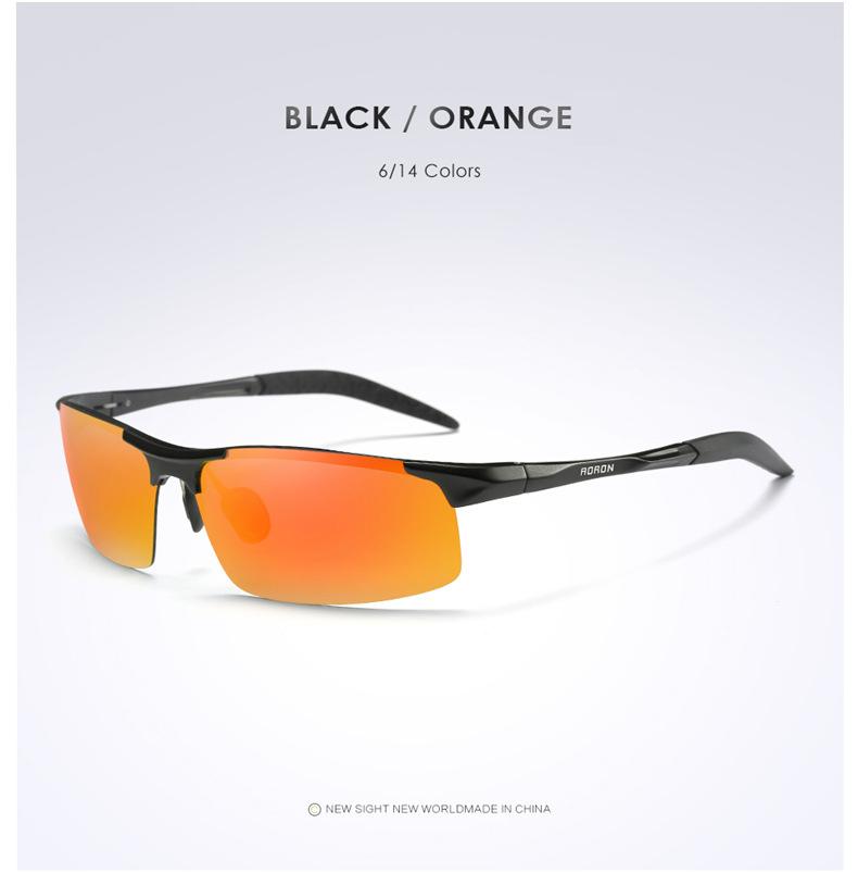 Men Retro Driving Sunglasses Aluminum Frame UV400 Anti-Glare Sport Sun Glasses Driver Goggles Outdoor