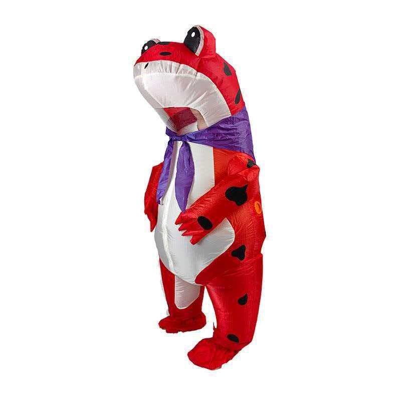 

Red fun frog inflatable costume, for adults. 150-190cm червоний