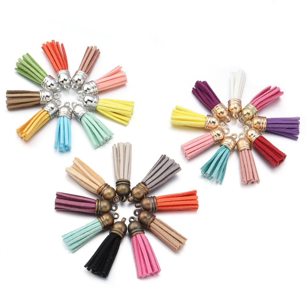 10-20pcs 30/55mm Leather Tassels Vintage Korean Velvet Tassel Fringe For DIY Jewelry Making Crafts Keychain Supplies Accessories