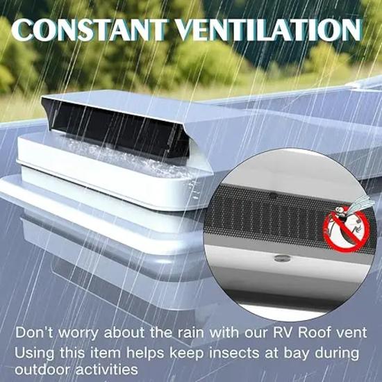Universal Upgrade 14 Inch White RV Roof Vent Cover Kits Replacement Parts For Trailer Camper Motorhome