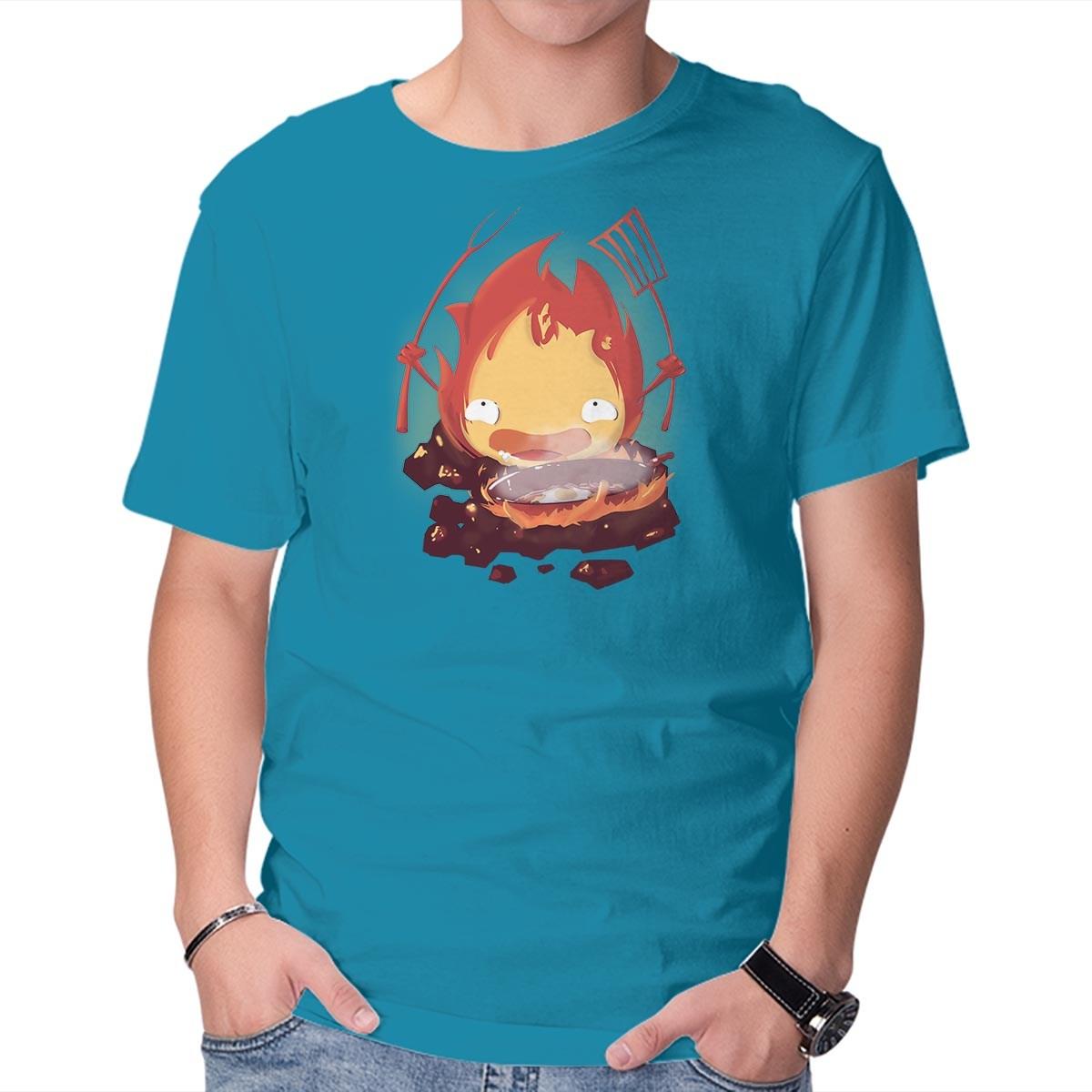 Unisex Crew Neck T-Shirt A Demon in the Kitchen Graphic Short Sleeve Casual Tee XXXXL