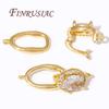 18K Gold Plated Luxury Cubic Zirconia Connector Clasps For Bracelets,Fastener Clasp For Jewelry Making,DIY Beading Accessories