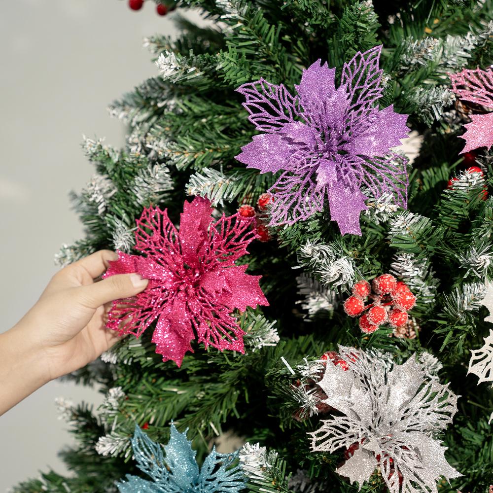 10Pcs Artificial Flowers 11/16CM Fake Flower For Home Decor Party Supplies Christmas Decoration Ornaments Garland Accessories