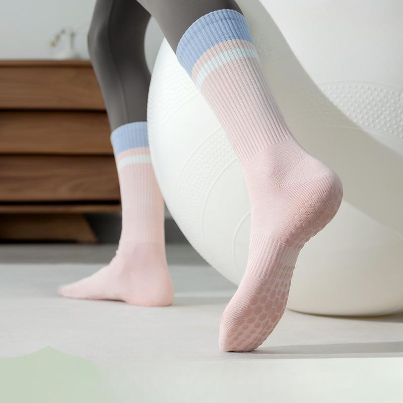Female Cotton Professional Yoga Pilates In Spring and Summer Indoor Fitness Silicone Non Slip Socks