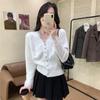 Autumn Long Sleeve Base Cardigan Jackets Women Elegant Slim Fit V-neck Knitted Women's Sweaters Coat Winter Lace Patchwork Cardigans Sweater 25854