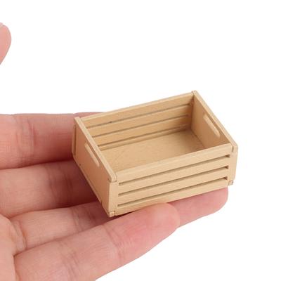 Mini marco de fruta de madera en miniatura para casa de muñecas, 3 uds., para casa de muñecas 1:12
