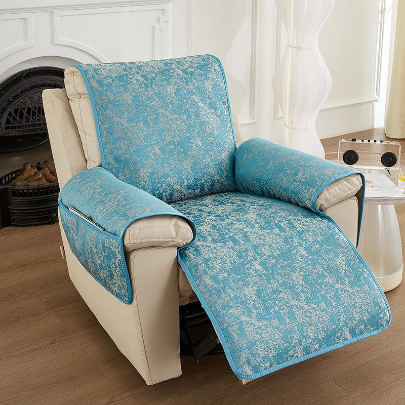 Чехол на подушку для дивана из шенилла, нескользящий чехол для дивана, кресло, современный защитный чехол для мебели с рисунком снежинки 60*225cm cushion синий