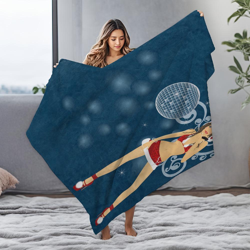 Soft Throw Blanket Cozy Flannel Fleece Warm Lightweight Home Decor Bedding Gift Novelty Design Pattern Vintage Retro Aesthetic S