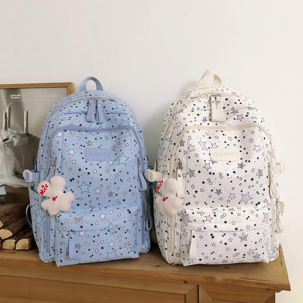 Schoolbag College Light Cute School Bag Junior High School Girl High School Student Backpack College Student Travel Commuter Backpack