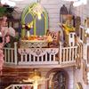 DIY Book Nook Kit Miniature DollHouse 3D Wooden Puzzle Home Decoration Bookshelf Bookend With LED Light Toy For Christmas Gifts