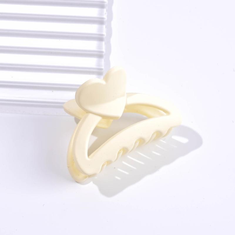 1/3 Pcs Minimalist Heart Hair Claw Clips Medium Size Anti-slip Hair Barrettes for Women Outdoor Dating