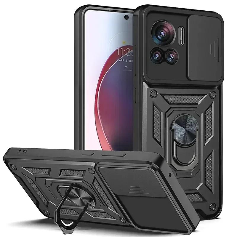 

Case for Motorola Moto Edge 50 40 30 Pro Ultra Fusion Neo G85 G84 G75 G55 5G Slide Camera Lens Holder Shockproof protect Cover Moto Edge 50 Pro 5G чёрный