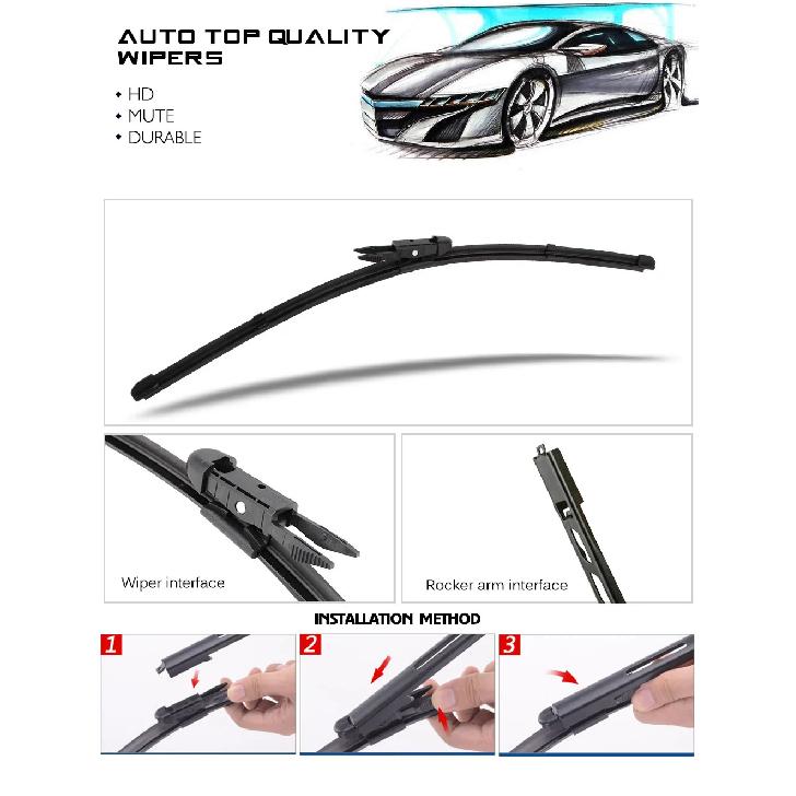 Car Wiper Front Wiper Blade 22"+22" For Chevrolet Silverado 1500 2500 3500 2007-2013 Fit Pinch Tab Arm Windshield Windscreen