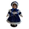 Porcelain Doll Ceramic In Outfit Beautifully Crafted with Hat Makeup Face Collectible