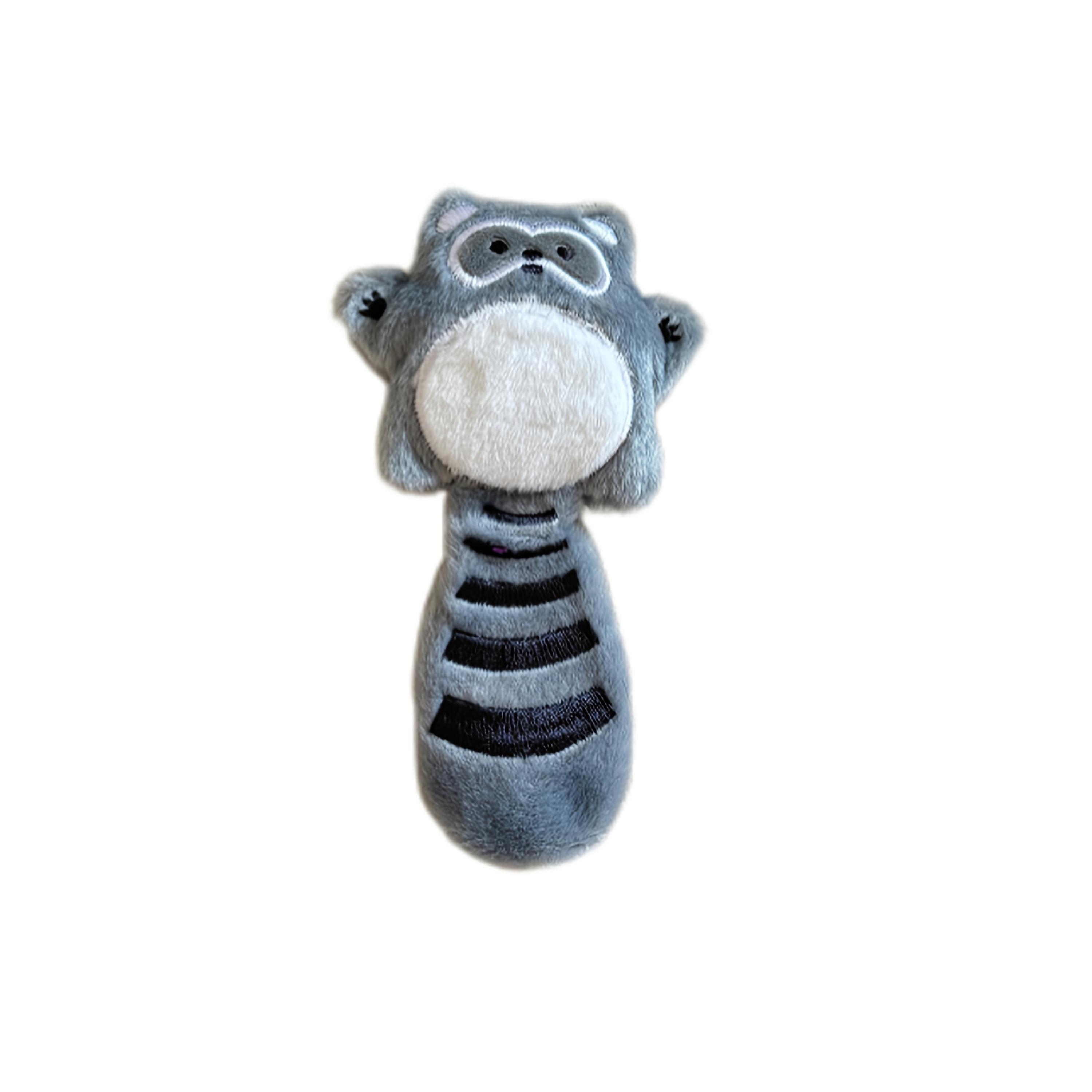 

1pcsInteractive Pet Toys - Squirrel and Raccoon Models | Cartoon Polyester Chew Toys with Sound Effects | Suitable for All Dog Breeds and Sizes 1pcs серый