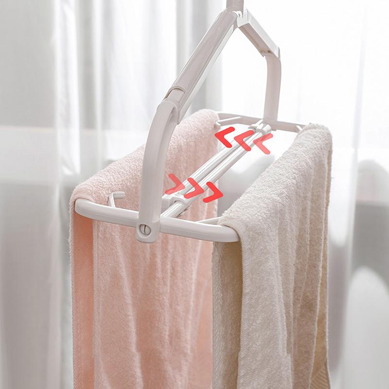 Plastic Clothes Hanger With Clip Space Saving Scalable T-Shirt Dress Coat Towel Hanger Accessories For Home Closet Balcony
