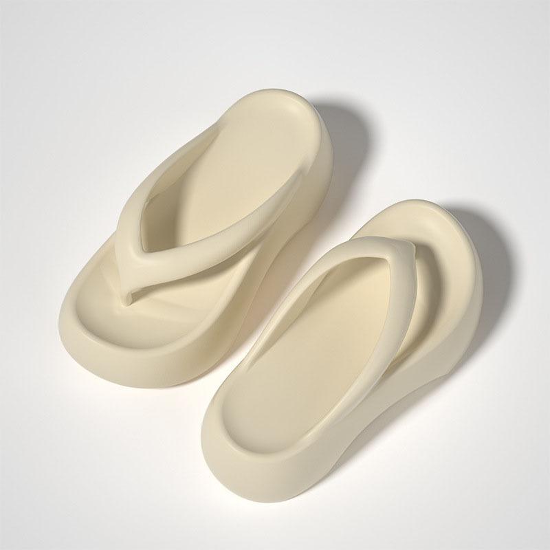 Fashion Pantoufles d'été pour femmes, tongs en caoutchouc, plate-forme, sandales de plage, mode basse, sabot hawaïen massag, 2024