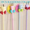 3-Pack Dopamine Colored Plug Hooks - Tool-Free Adhesive (No Drilling Required), Versatile Wire Storage, Strong Adhesion